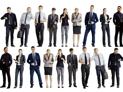 现代职场打电话的多人人物3d模型 现代职场打电话的多人人物