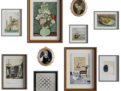 欧式装饰挂画、照片墙