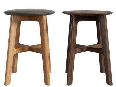 现代圆形实木凳子