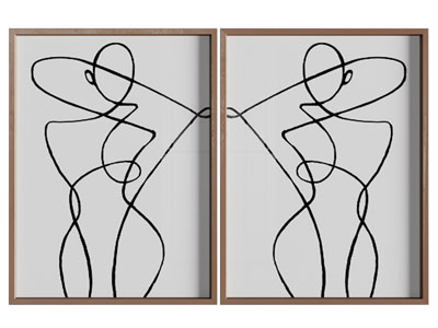 现代抽象女人装饰挂画