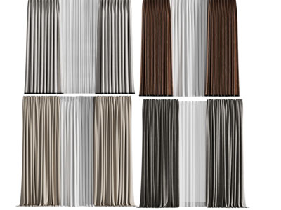 现代布艺窗帘窗纱