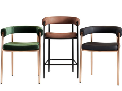 现代轻奢休闲椅子、餐椅