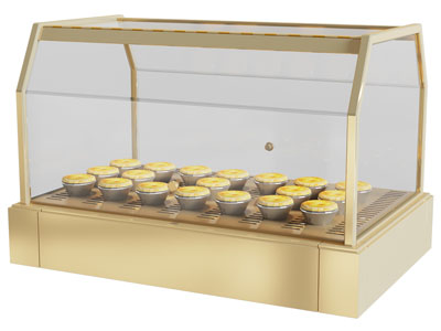 现代蛋挞甜点玻璃展示柜