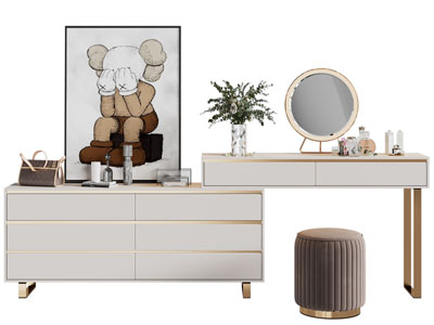 现代轻奢化妆、梳妆台