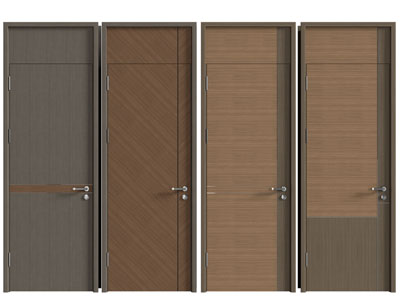 现代实木单扇平开门