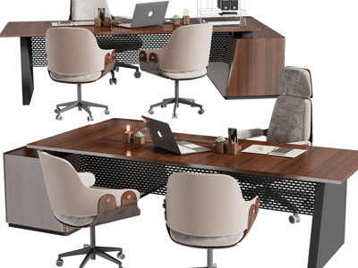 现代老板台、老板桌椅组合