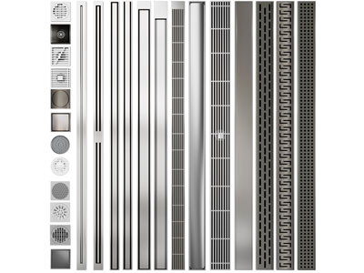 现代空调出风口、地漏3d模型 现代空调出风口、地漏