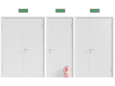 现代防火门、消防平开门