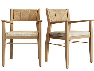 现代实木边框的休闲椅子