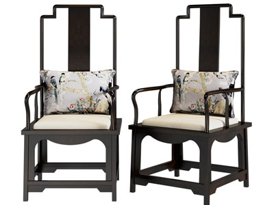 新中式扶手椅子、休闲椅子