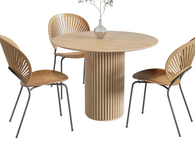 现代实木餐桌椅组合