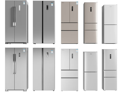 现代双开门电冰箱