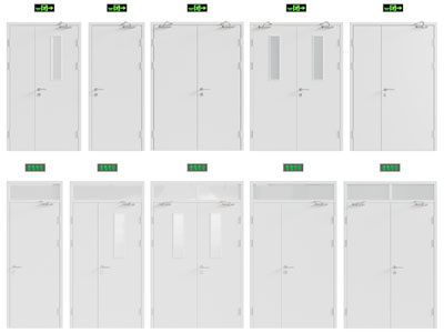 现代双扇、单扇防火平开门