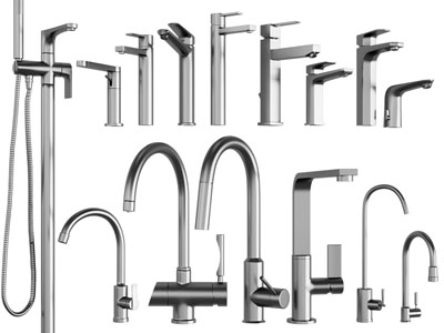 现代不锈钢水龙头3d模型 现代不锈钢水龙头