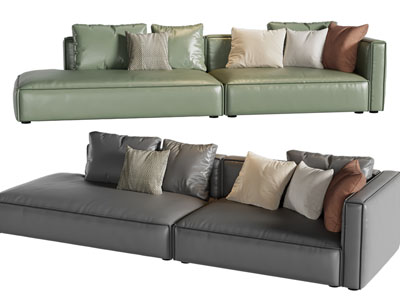 现代双人沙发3d模型 现代双人沙发