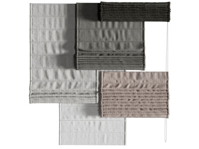 现代布艺拉帘、卷帘