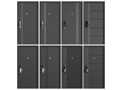 现代单扇平开门