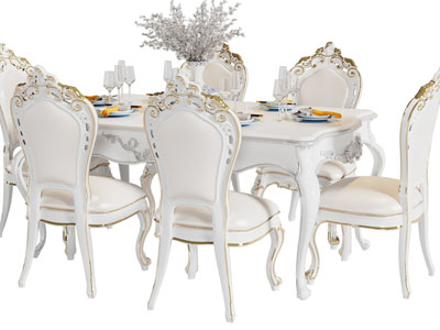 欧式餐桌椅组合