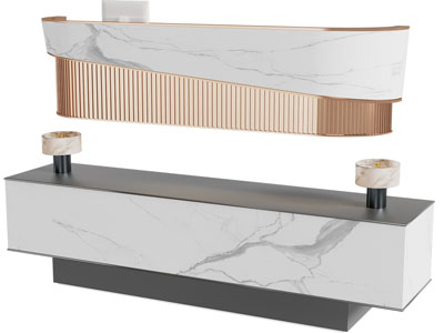 现代大理石前台接待台