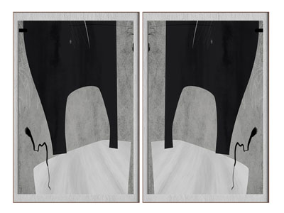 现代黑白装饰挂画