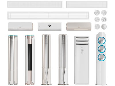 现代柱形空调、出风口3d模型 现代柱形空调、出风口