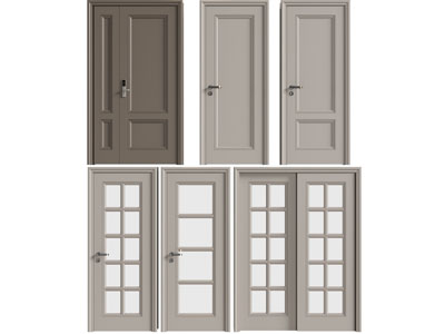 现代子母、单扇平开门、推拉门