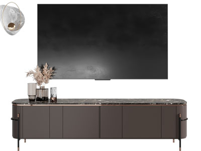 现代电视柜、电视机