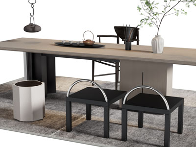 新中式茶桌椅组合