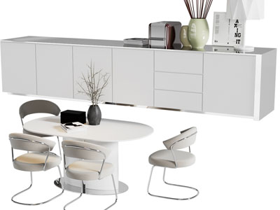 现代电视柜、餐桌椅组合