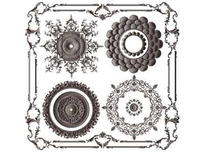 欧式雕花、灯盘、石膏线