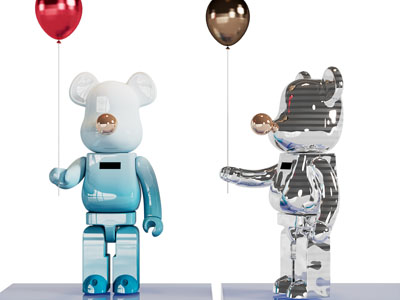 现代暴力熊摆件组合