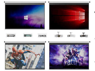 现代投影仪、投影幕布3d模型 现代投影仪、投影幕布