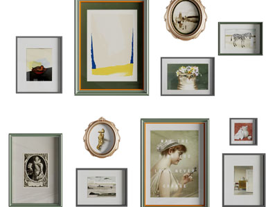 美式装饰挂画、照片墙