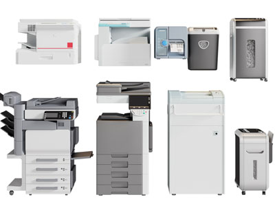 现代打印机、碎纸机