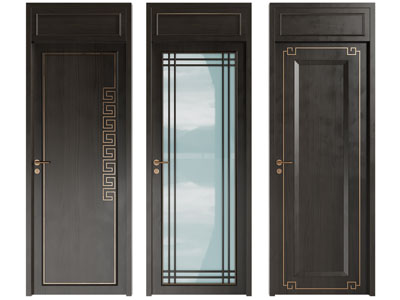 新中式单扇平开门