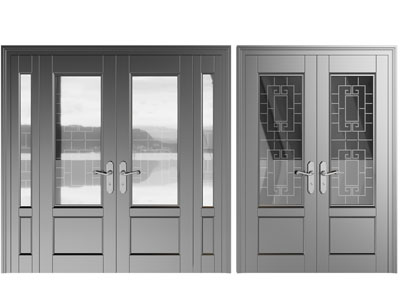 新中式双扇平开门