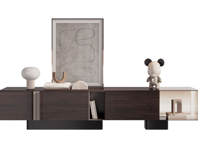 现代电视柜、背景画