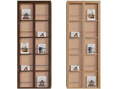 侘寂风实木书柜