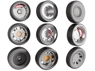 现代轮胎、轮毂