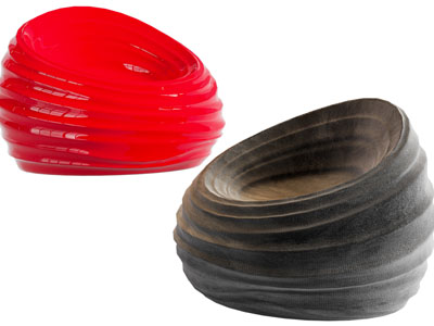 现代螺旋纹理的懒人沙发