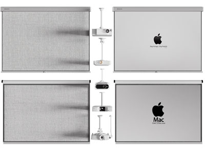 现代投影仪、投影幕布3d模型 现代投影仪、投影幕布