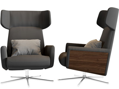 现代金属支架的休闲椅子