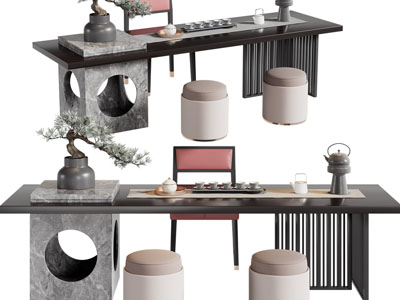 新中式茶桌椅组合