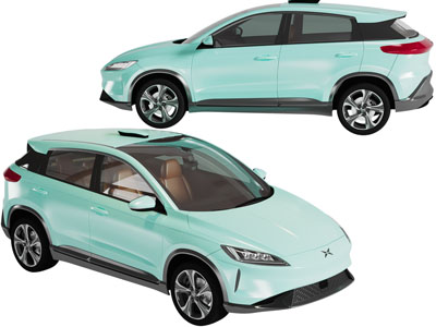 现代绿色汽车、轿车