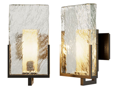 新中式锤纹玻璃灯罩壁灯