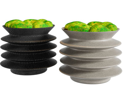 现代螺旋纹理的花盆盆栽植物