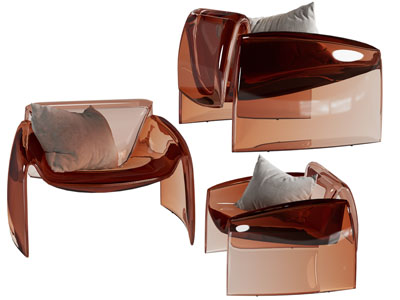 现代透明亚克力休闲椅子