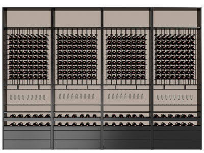 现代开放式酒柜
