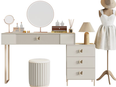 现代轻奢化妆、梳妆台