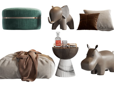 现代沙发凳子、边几